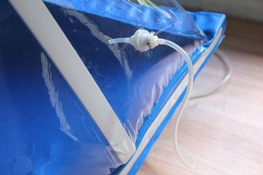 Material do Pvc do isolador da pirâmide do saco dos testes da caixa de luva do laboratório no azul