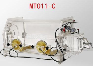 Tamanho portátil transparente do sistema 800*550*600mm da caixa de luva da caixa de luva do laboratório do tampo da mesa