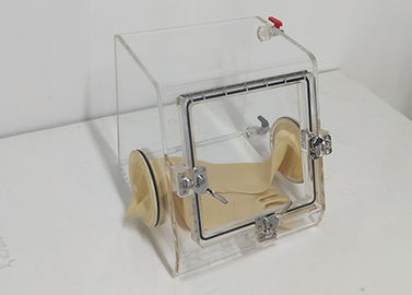 Equipamento de laboratório isolado de vista completa, caixa da caixa de luva de luva pequena do Tabletop