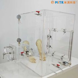 Mini caixa de luva do vácuo do acrílico & do plexiglás personalizada para a pesquisa do laboratório